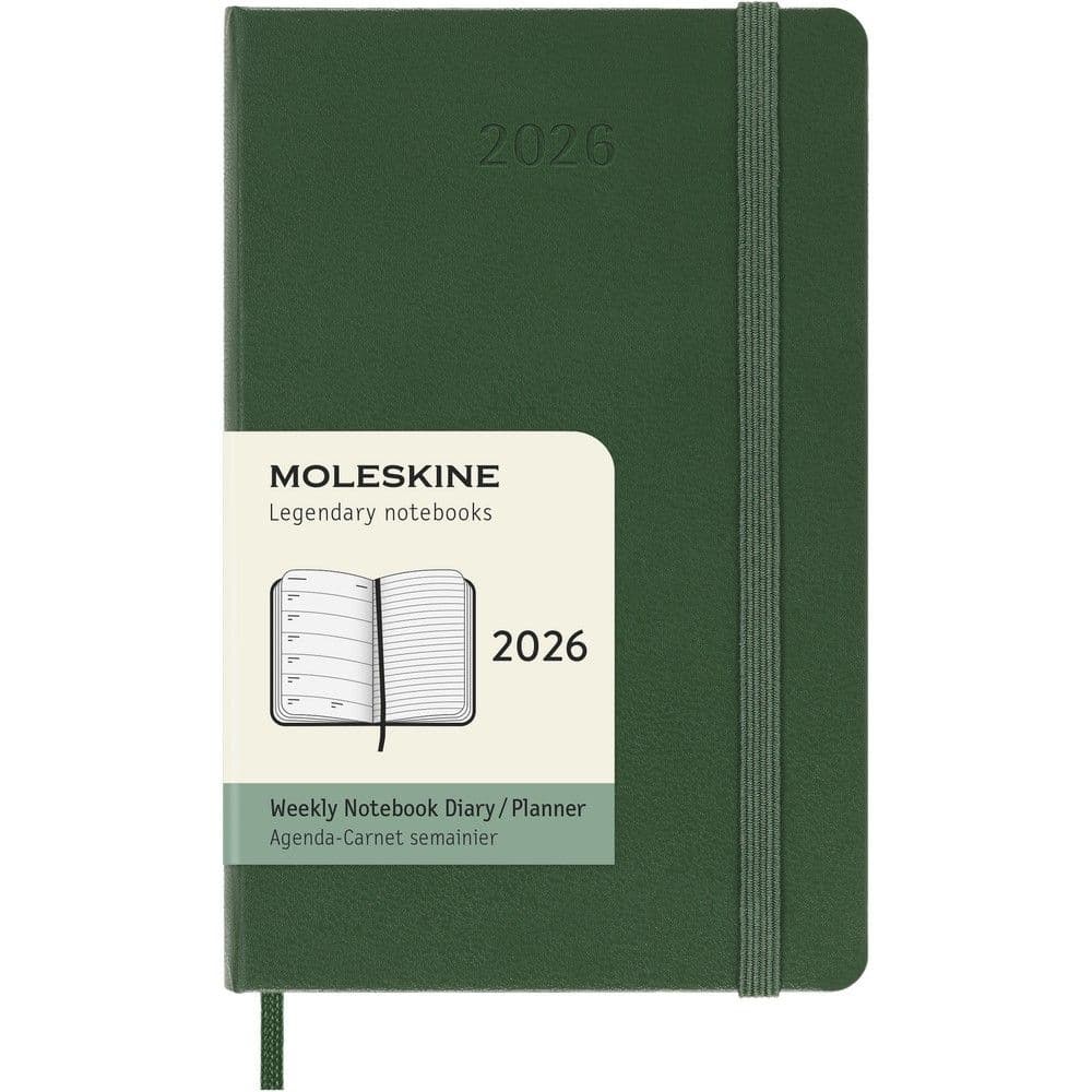 Moleskine Pocket Myrtle Green 2026 Weekly Planner Main Image