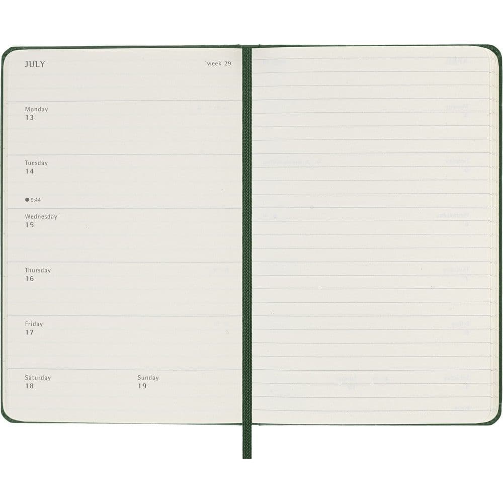 Moleskine Pocket Myrtle Green 2026 Weekly Planner Fourth Alternate Image