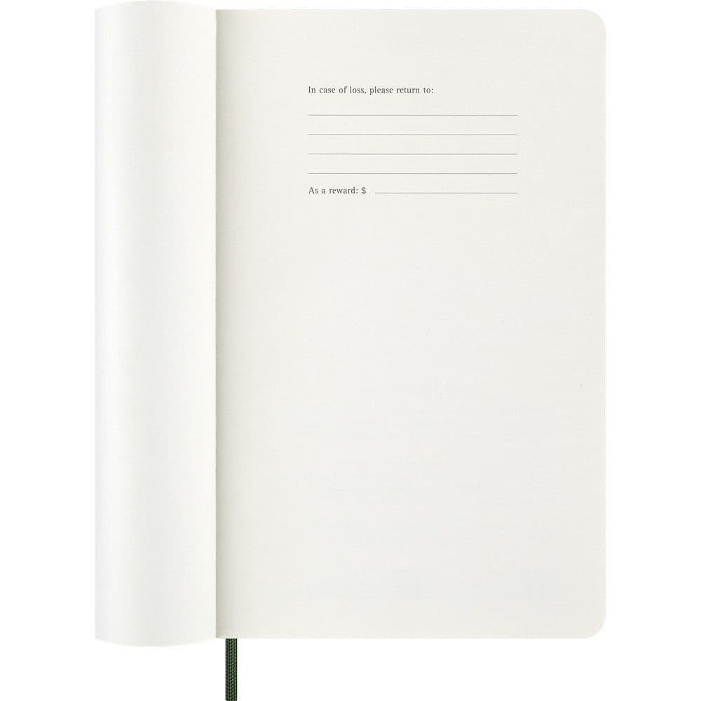 Moleskine Soft Cover Large Myrtle Green 12 Month 2026 Weekly Planner Third Alternate Image