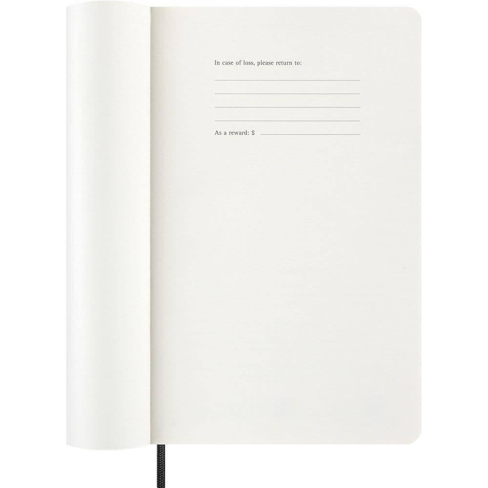 Moleskine Large Horizontal Black Soft Cover 12 Month Weekly 2026 Planner Third Alternate Image
