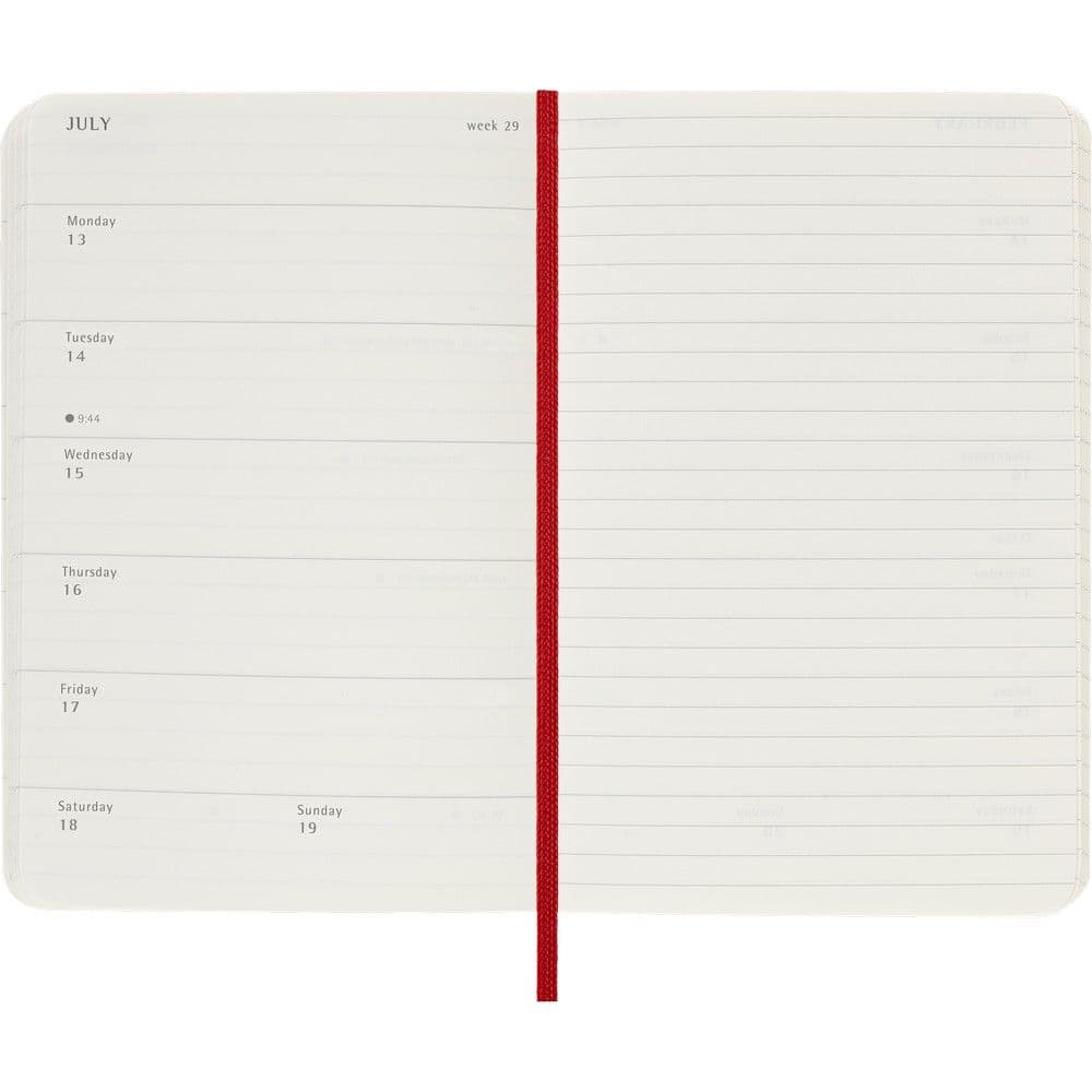 Moleskine Pocket Red Weekly Soft Cover 12 Month 2026 Planner Fourth Alternate Image