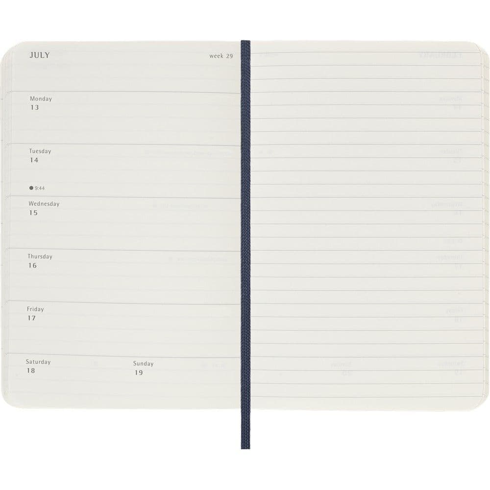 Moleskine Pocket Blue Weekly Soft Cover 12 Month 2026 Planner Fourth Alternate Image