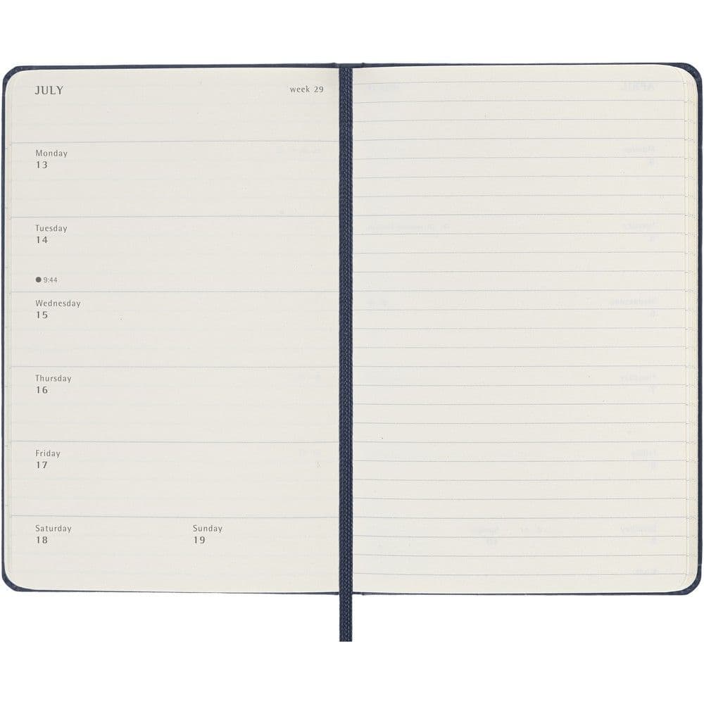 Moleskine Pocket Blue Weekly Hard Cover 12 Month 2026 Planner Fourth Alternate Image