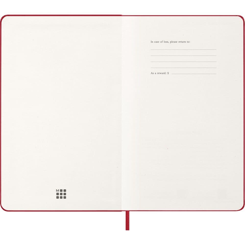 Moleskine Large Red Weekly Hard Cover 12 Month 2026 Planner Third Alternate Image