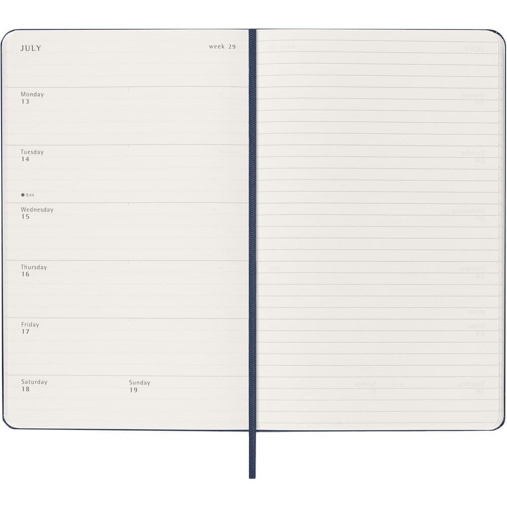 Moleskine Large Blue Weekly Hard Cover 12 Month 2026 Planner Fourth Alternate Image