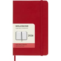 image Moleskine Pocket Red Daily Hard Cover 12 Month 2026 Planner Main Image