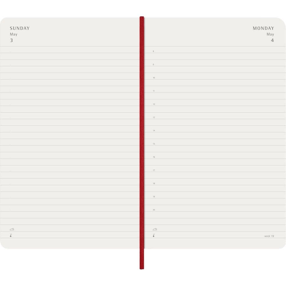 Moleskine Large Red Daily Soft Cover 12 Month 2026 Planner Fourth Alternate Image