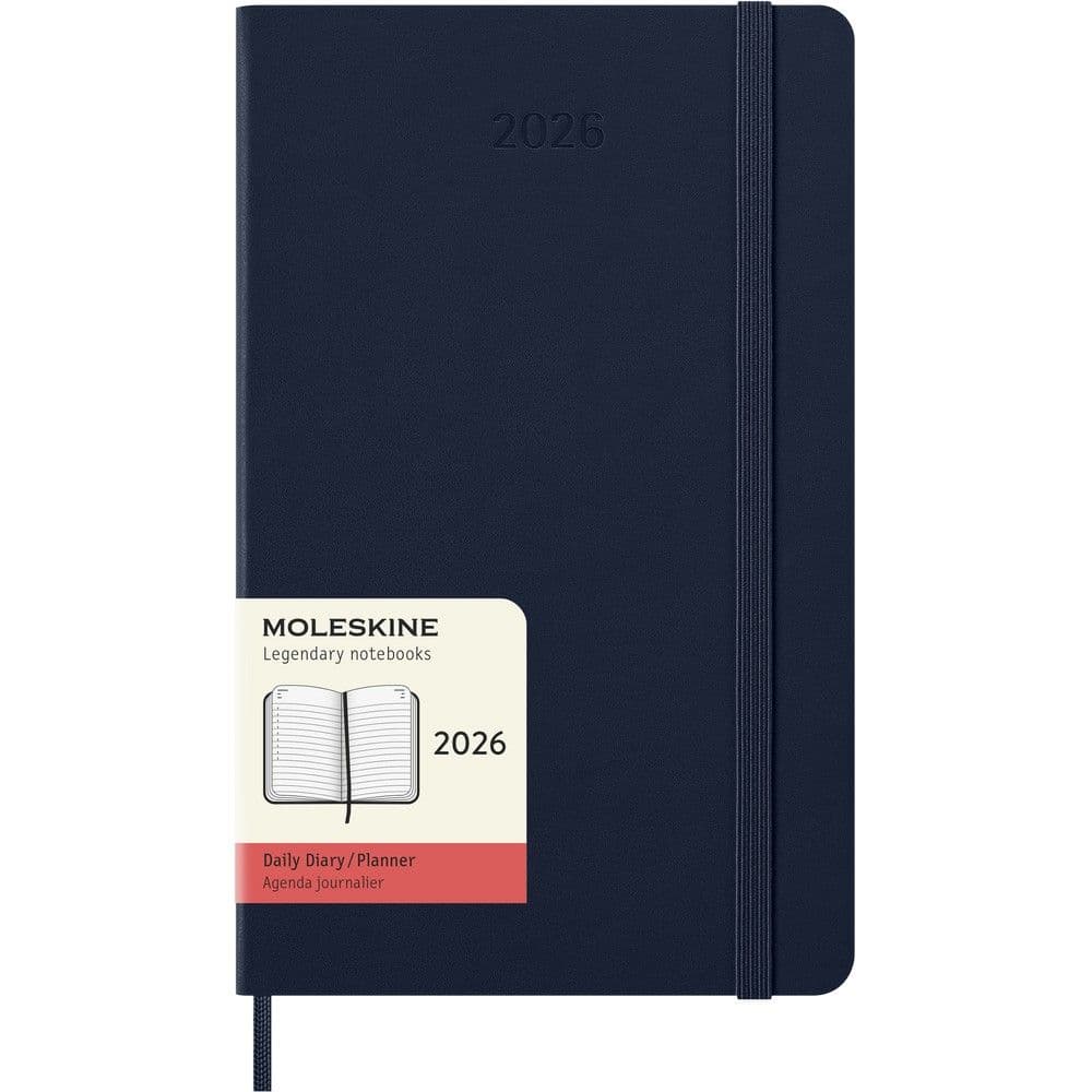 Moleskine Large Blue Daily Hard Cover 12 Month 2026 Planner Main Image