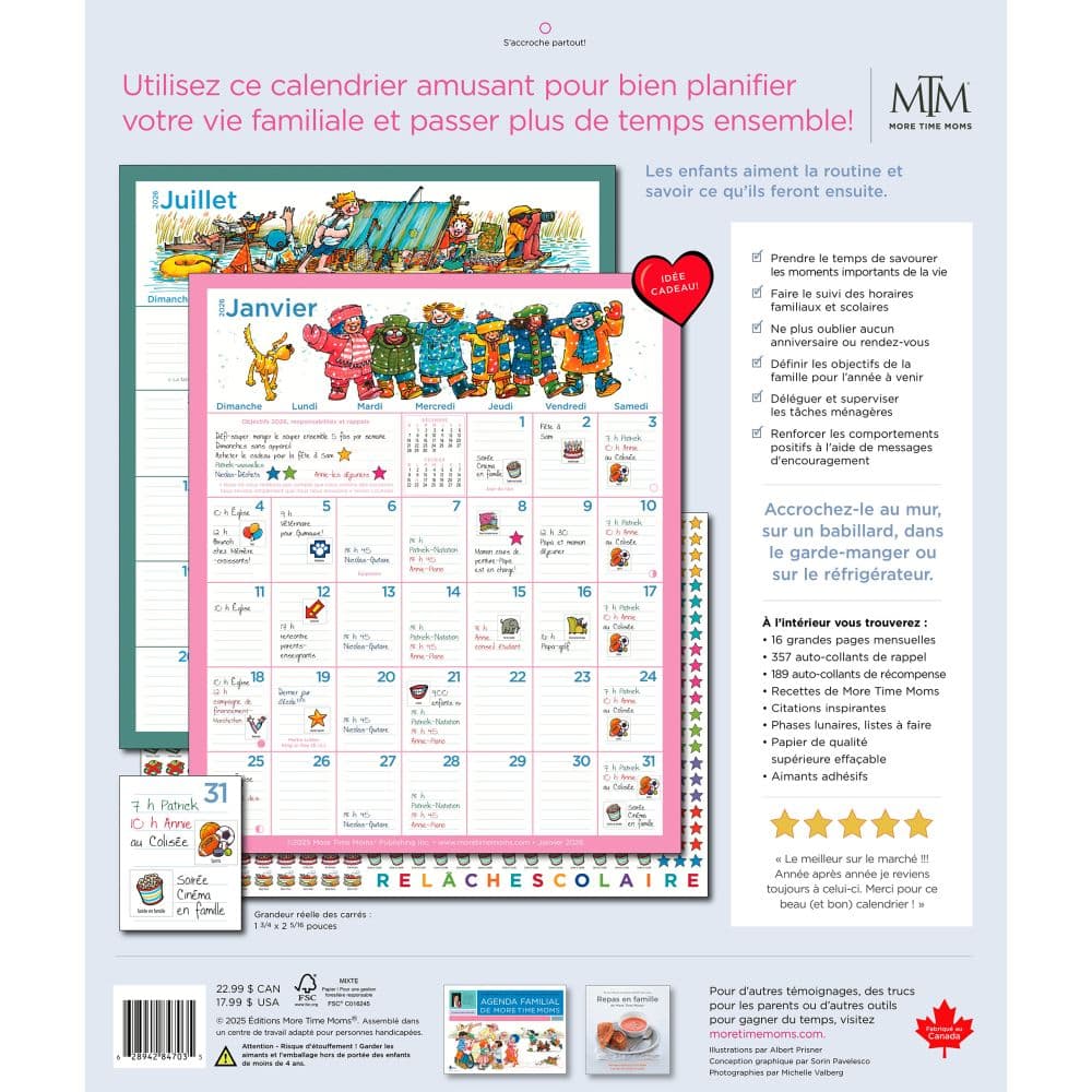 Memo Frigo 2026 French Magnetic Wall Calendar First Alternate Image