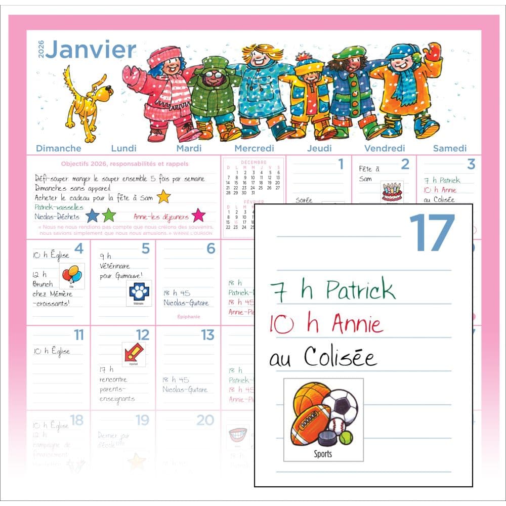Memo Frigo 2026 French Magnetic Wall Calendar Second Alternate Image