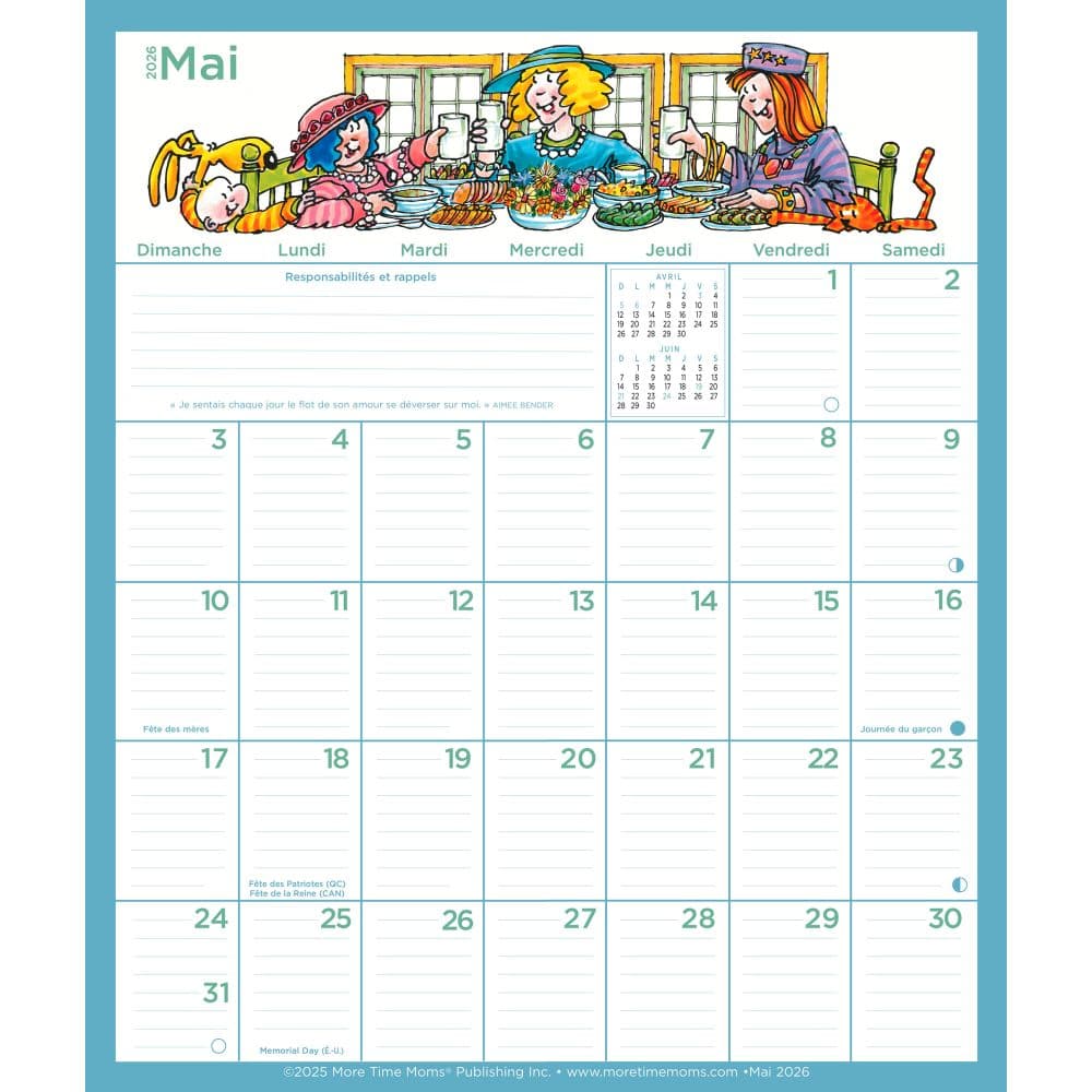 Memo Frigo 2026 French Magnetic Wall Calendar Third Alternate Image