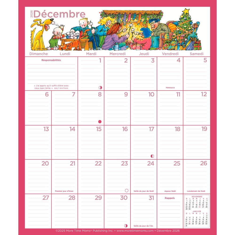 Memo Frigo 2026 French Magnetic Wall Calendar Fourth Alternate Image