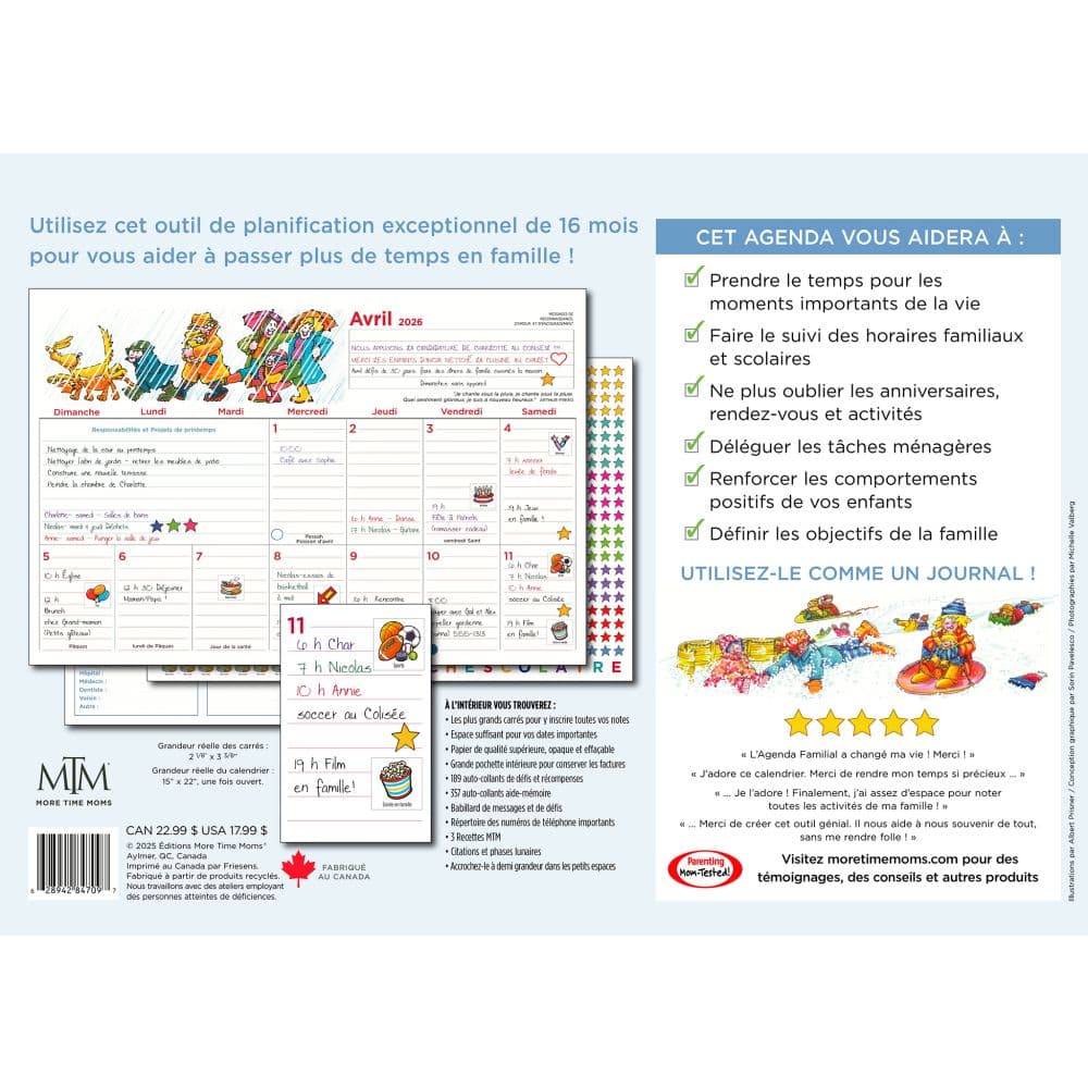 Agenda Familial French 2026 Wall Calendar First Alternate Image