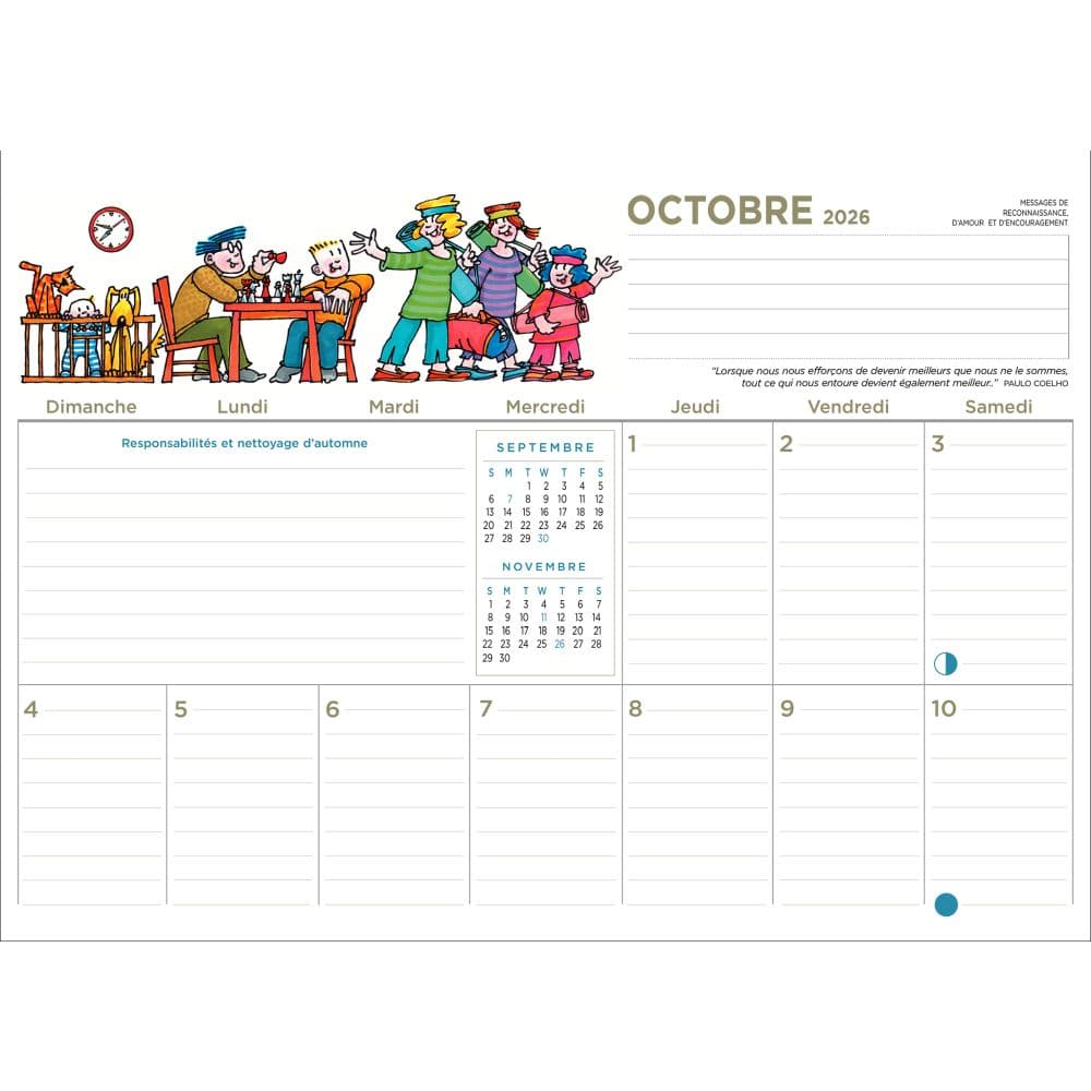 Agenda Familial French 2026 Wall Calendar Fourth Alternate Image