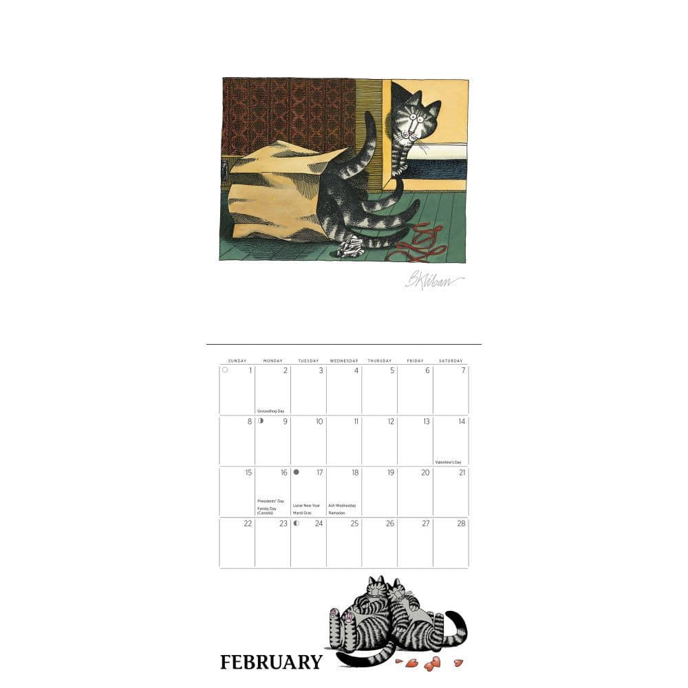 Kliban Cat Special Edition 2026 Wall Calendar, 12'' X 12'', 12-Month Calendar with Stapled Binding