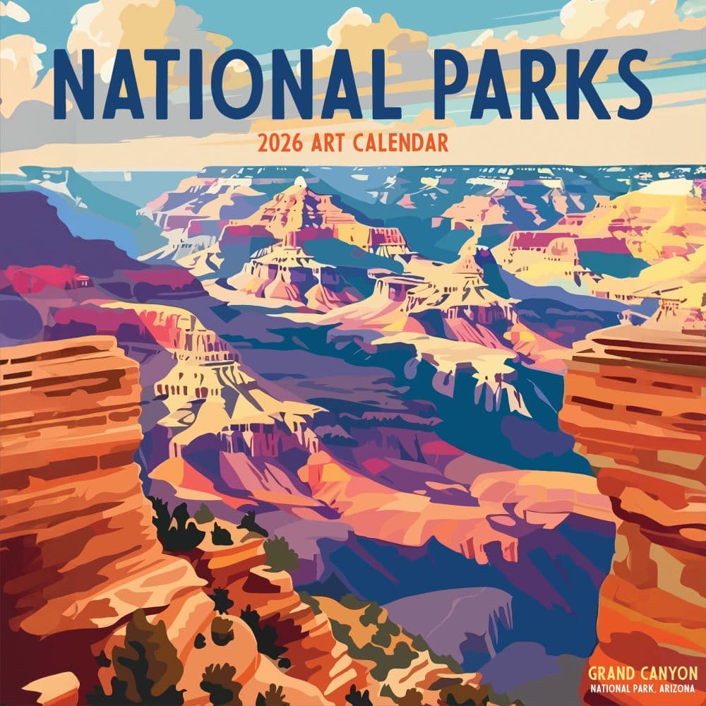 National Parks Art 2026 Wall Calendar Main Product Image