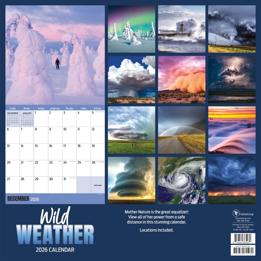 Weather 2026 Wall Calendar First Alternate Image