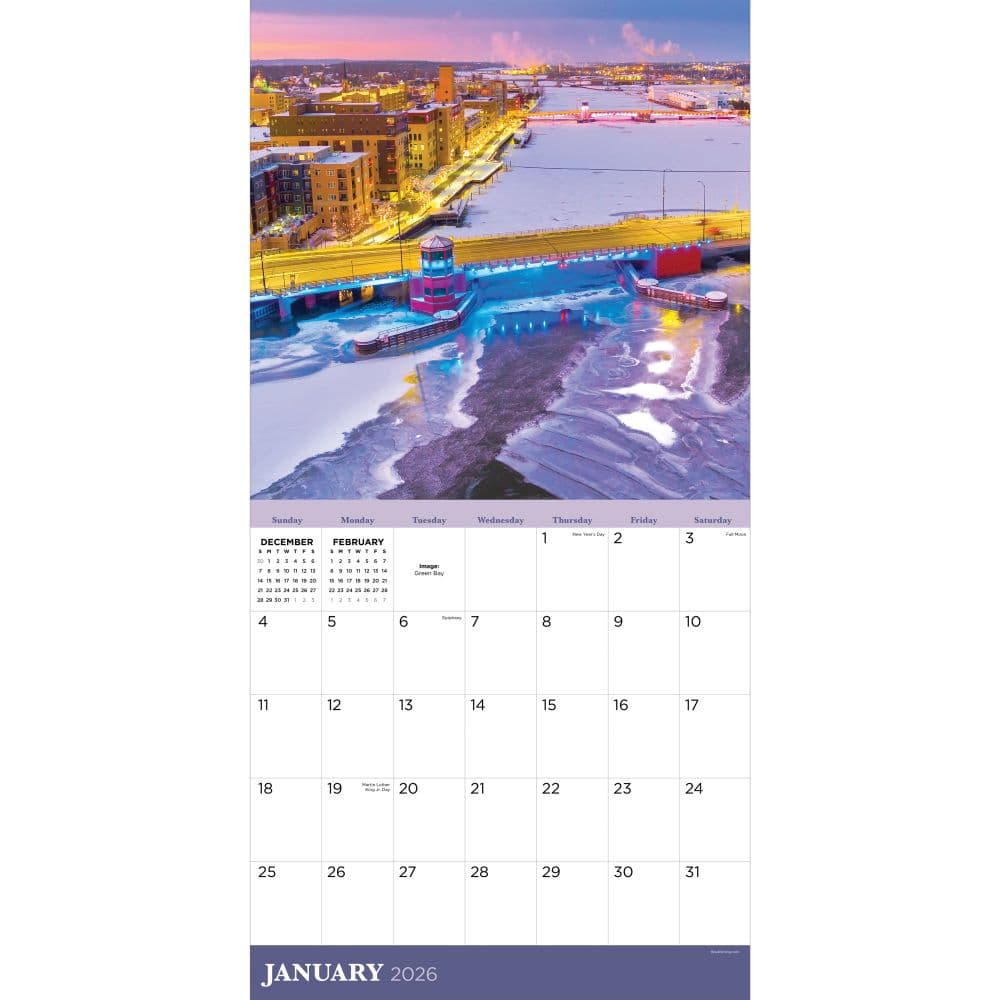 Wisconsin 2026 Wall Calendar Second Alternate Image