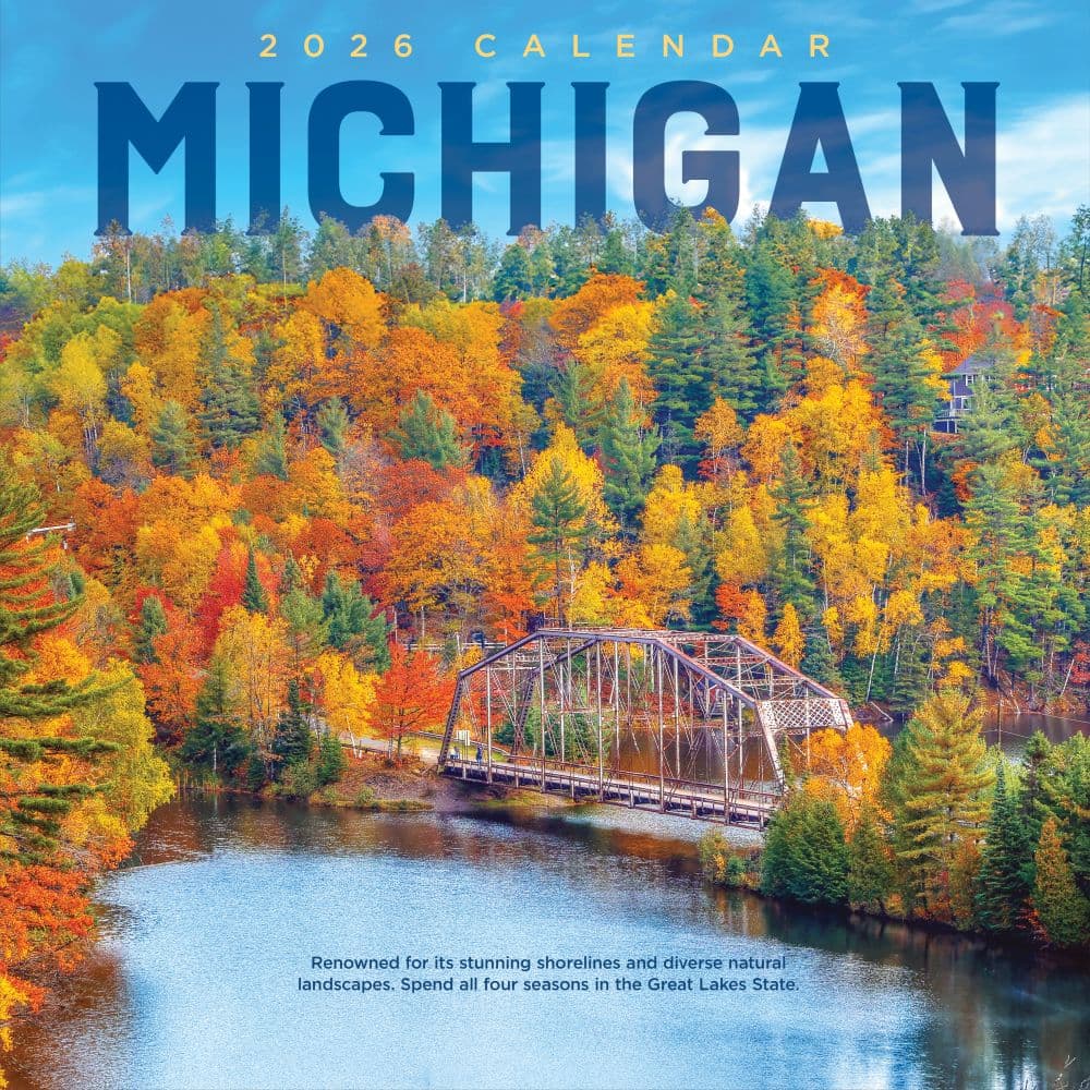 Michigan 2026 Wall Calendar Main Product Image