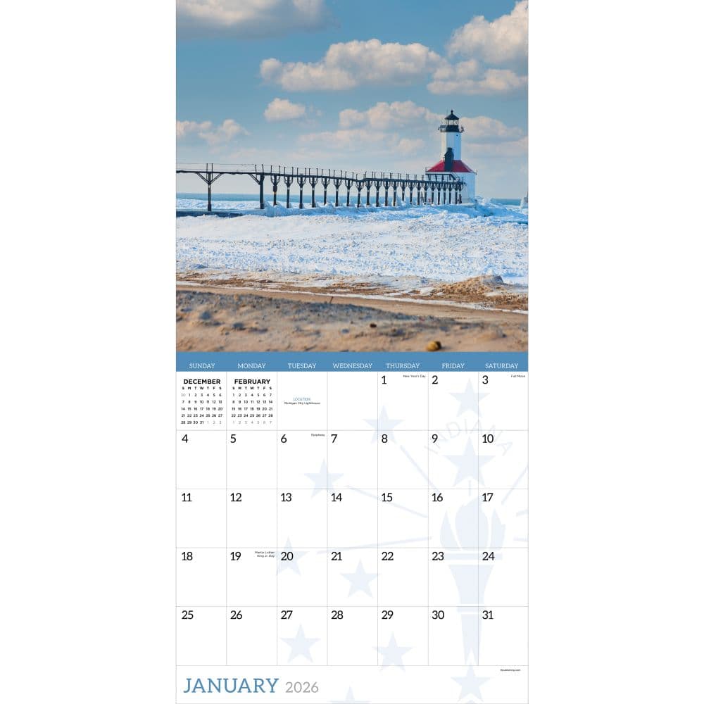 Indiana 2026 Wall Calendar Second Alternate Image