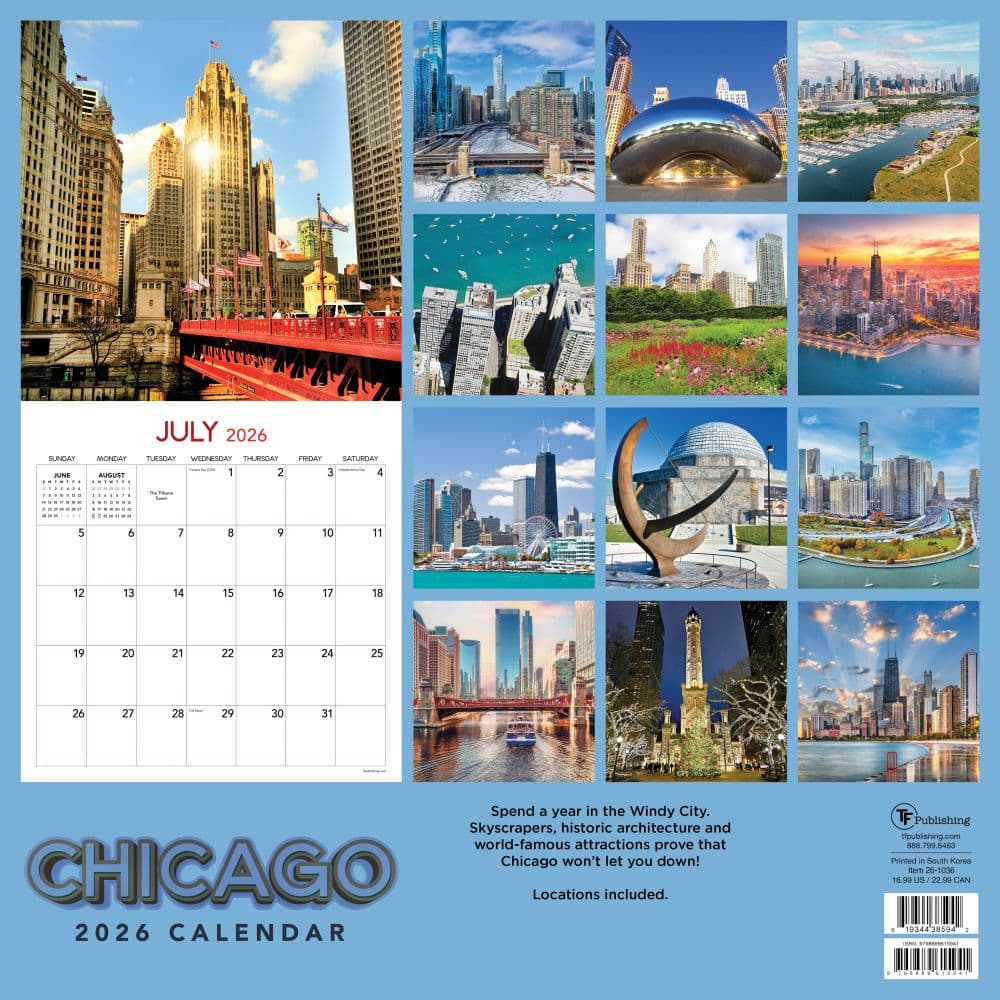 Chicago 2026 Wall Calendar First Alternate Image
