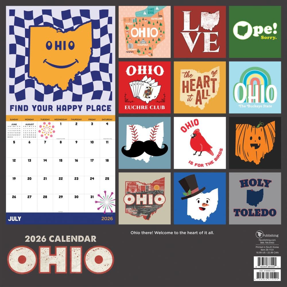 Home Ohio 2026 Wall Calendar First Alternate Image