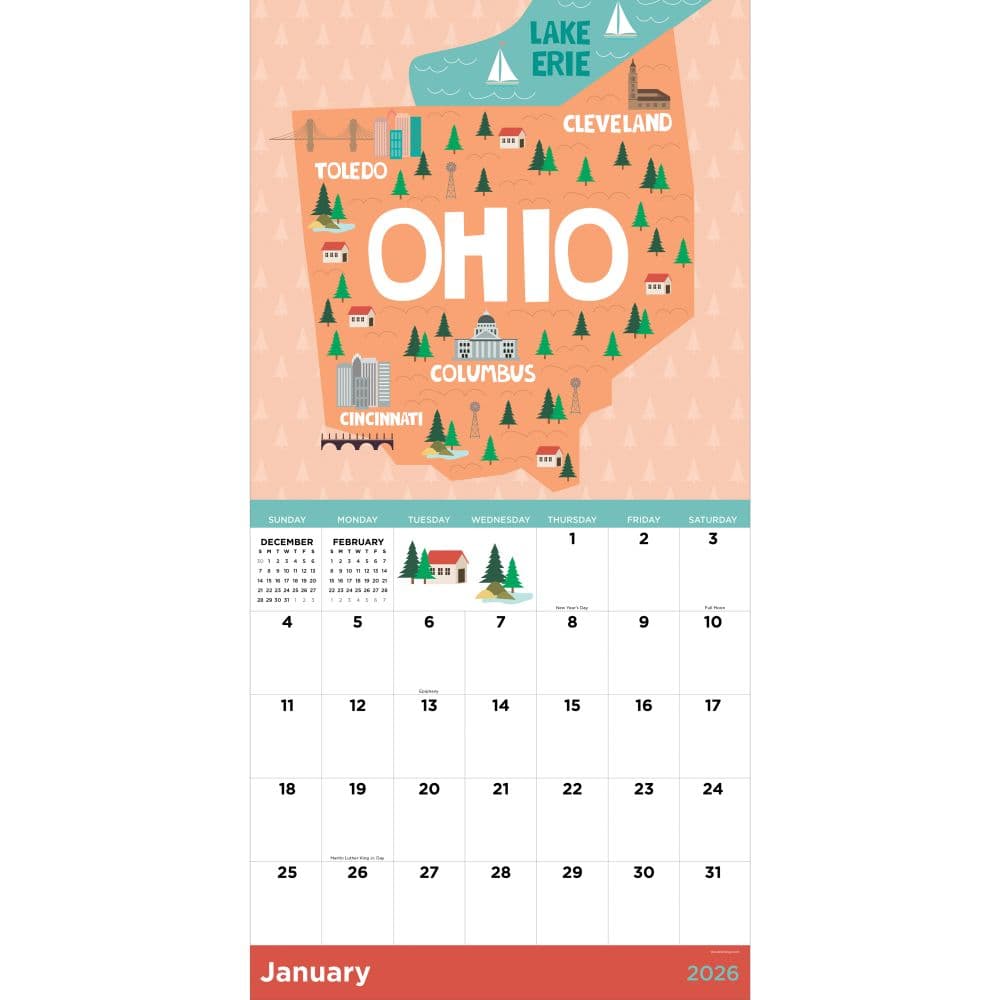 Home Ohio 2026 Wall Calendar Second Alternate Image