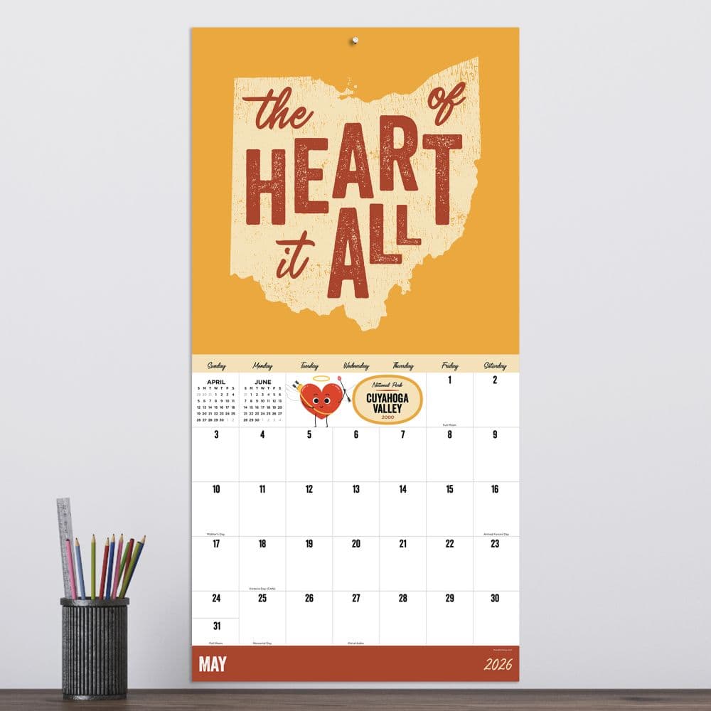 Home Ohio 2026 Wall Calendar Third Alternate Image