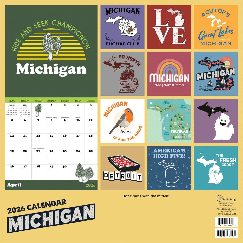 Home Michigan 2026 Wall Calendar First Alternate Image