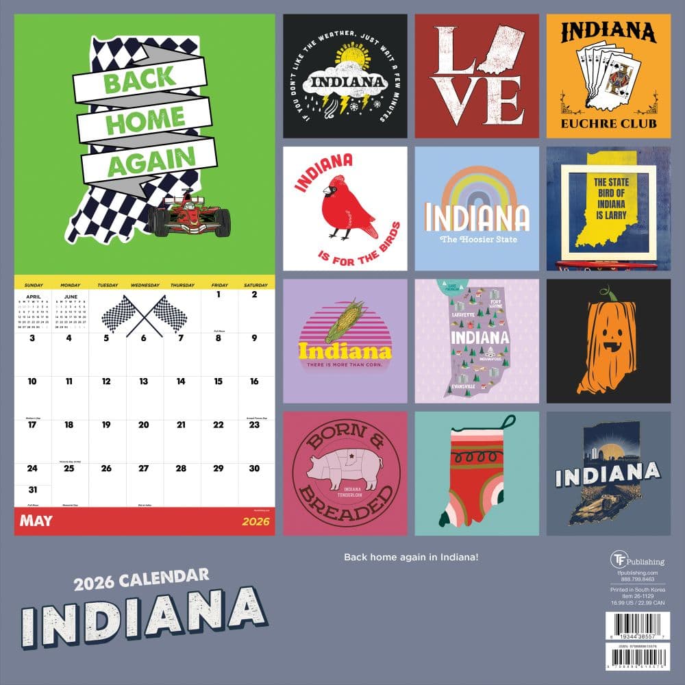 Home Indiana 2026 Wall Calendar First Alternate Image