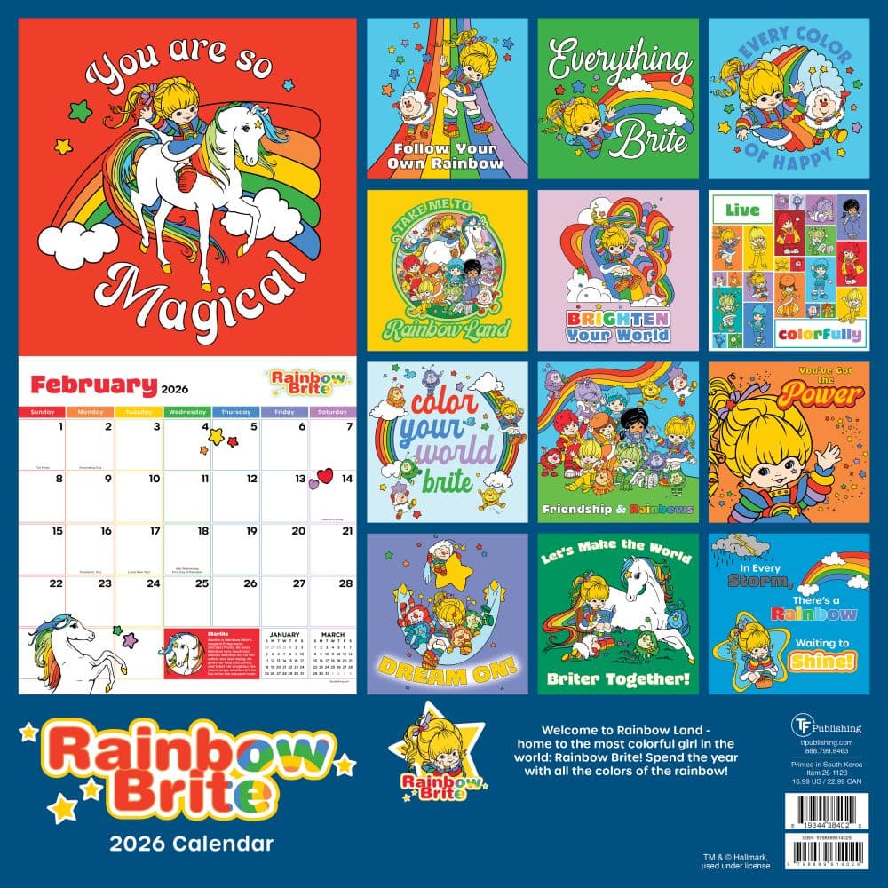 Rainbow Brite 2026 Wall Calendar First Alternate Image