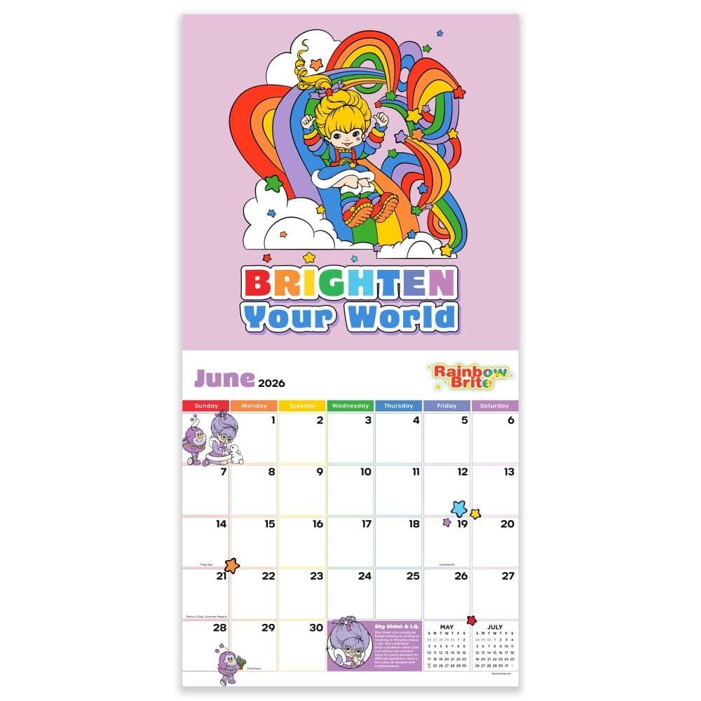 Rainbow Brite 2026 Wall Calendar Second Alternate Image