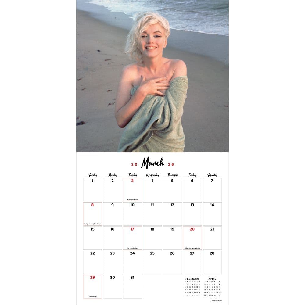 Marilyn Monroe 2026 Wall Calendar Second Alternate Image