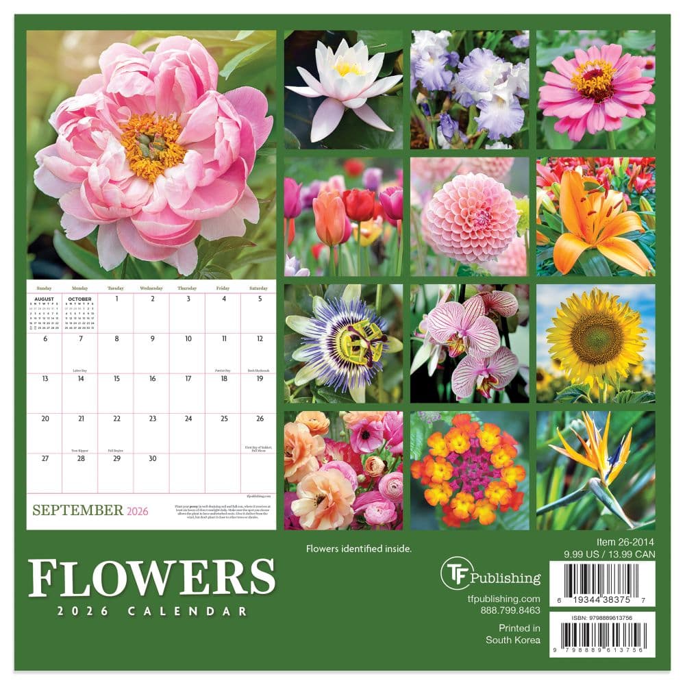 Flowers 2026 Mini Wall Calendar First Alternate Image