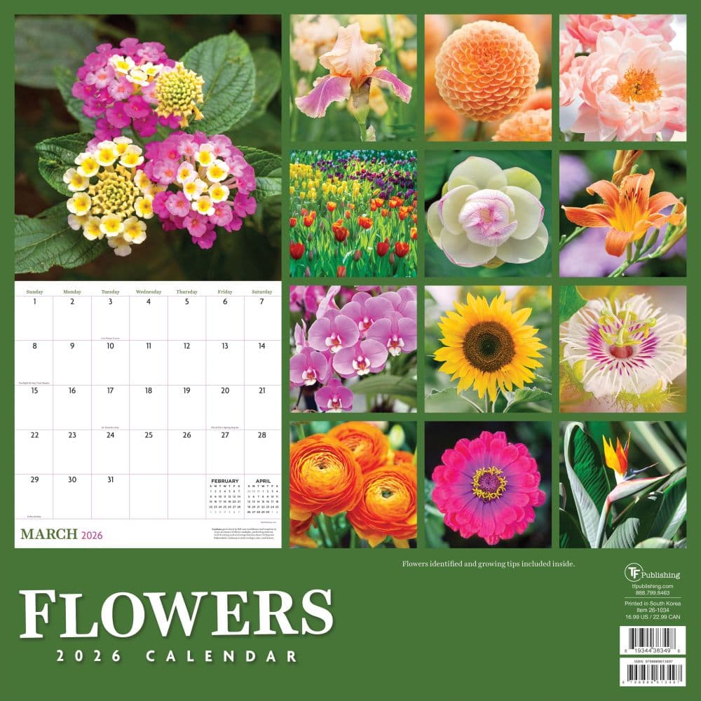 Flowers 2026 Wall Calendar First Alternate Image