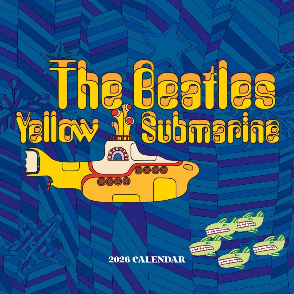Beatles Yellow Submarine 2026 Wall Calendar Main Product Image