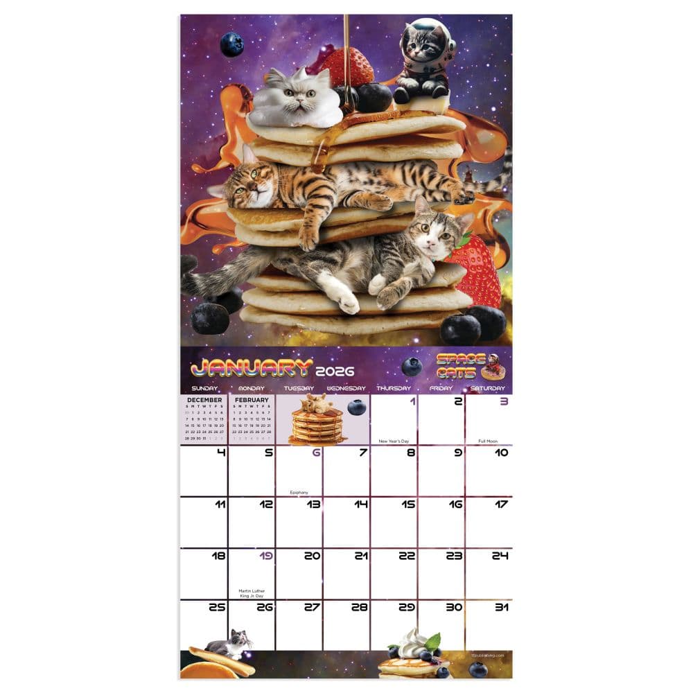 Space Cats 2026 Mini Wall Calendar Second Alternate Image