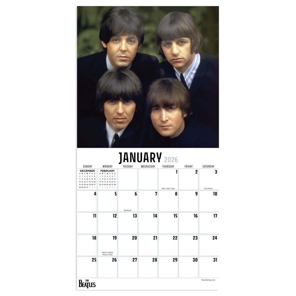 Beatles 2026 Mini Wall Calendar Second Alternate Image
