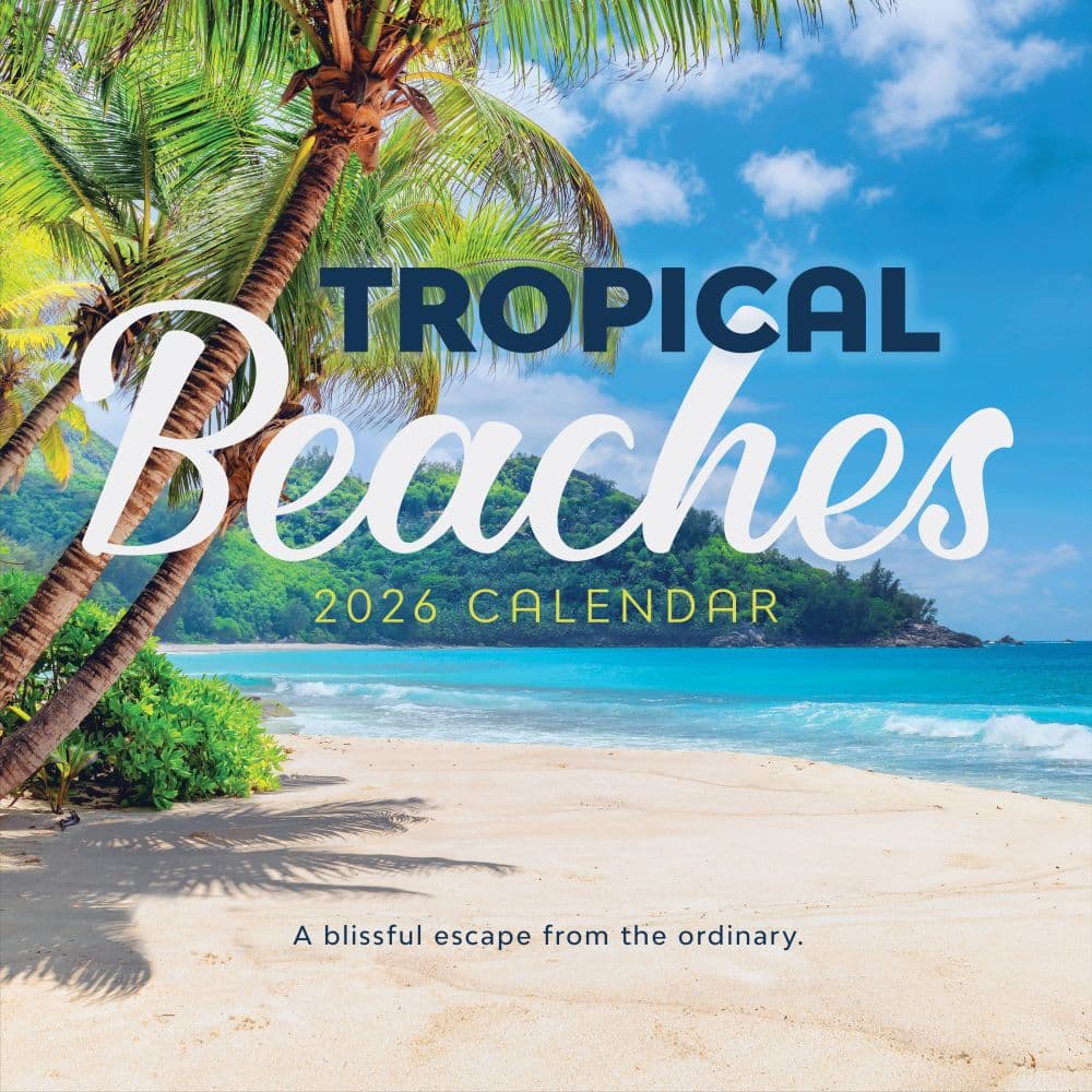 Tropical Beaches 2026 Wall Calendar