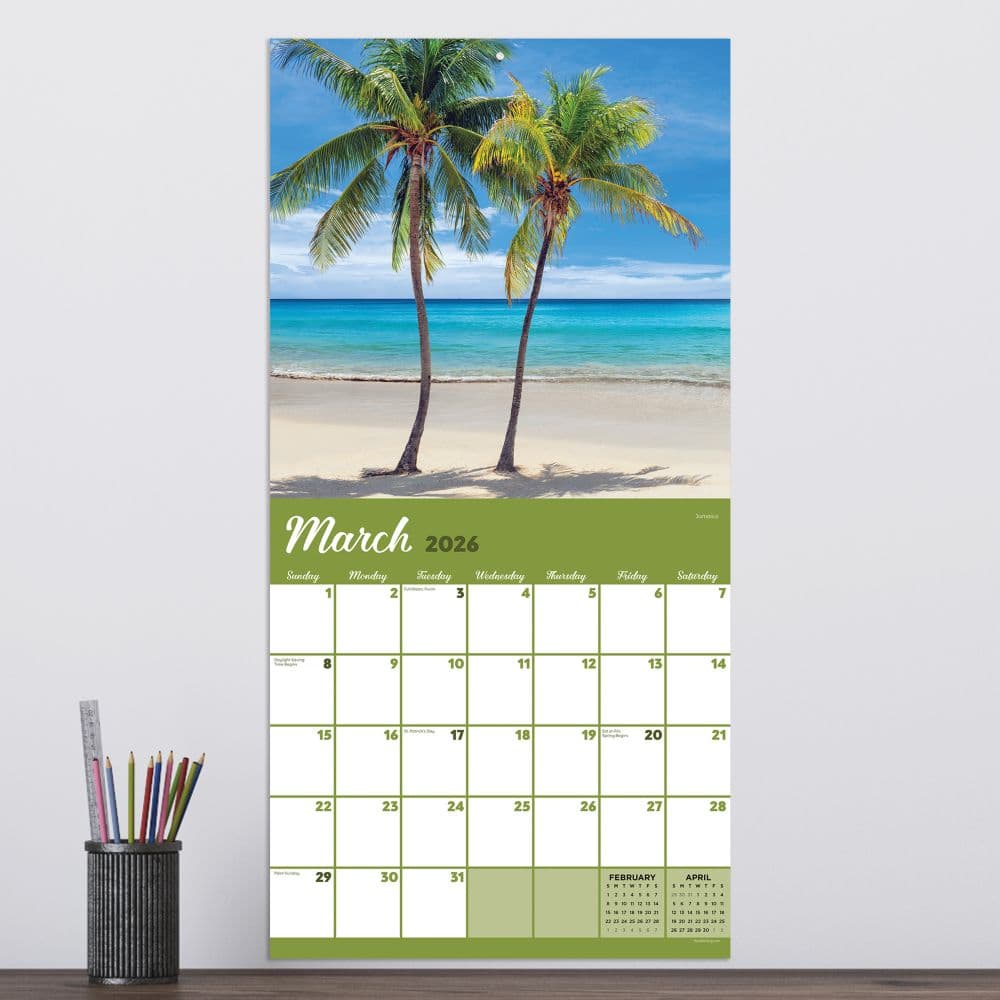 Tropical Beaches 2026 Wall Calendar Third Alternate Image