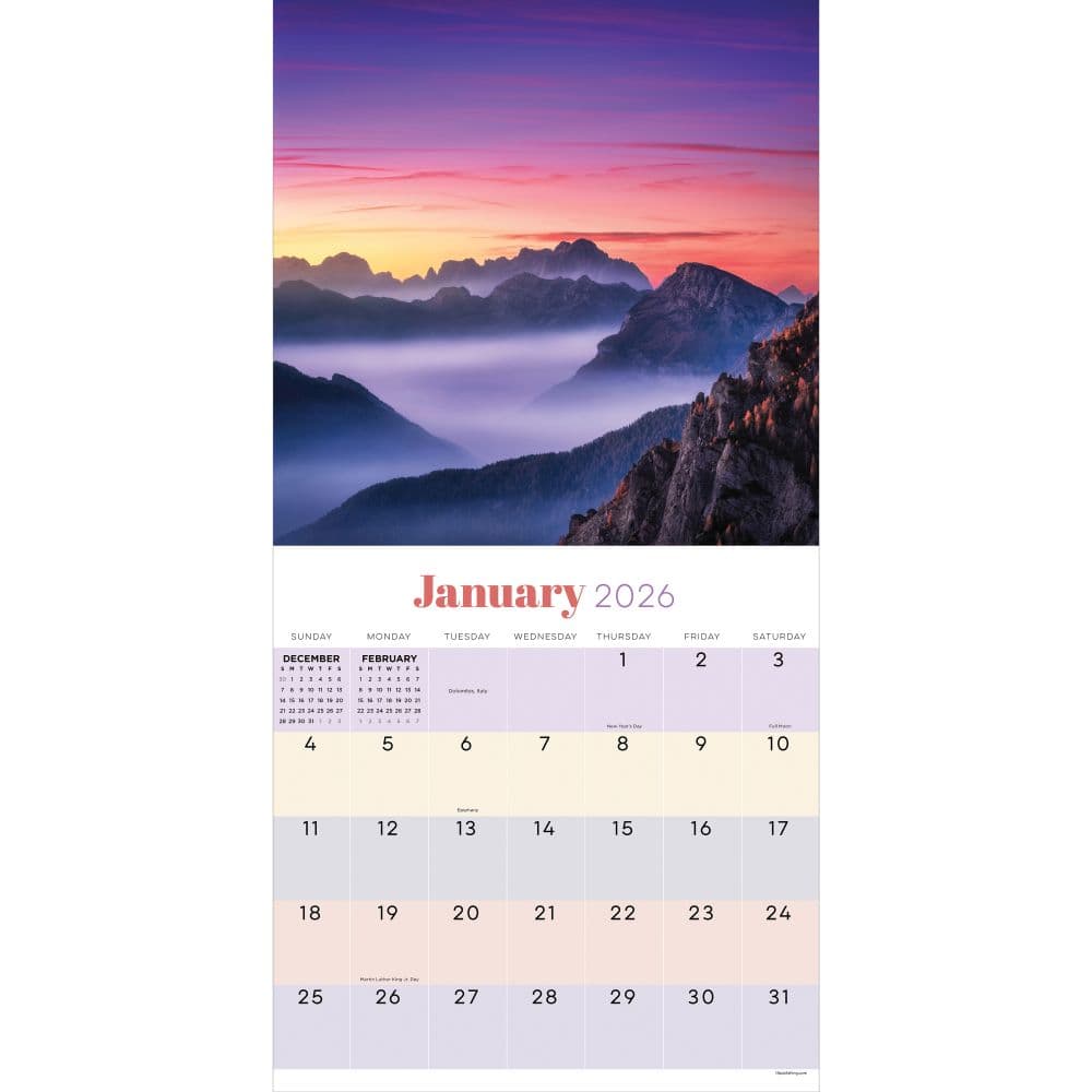 Sunsets 2026 Wall Calendar Second Alternate Image