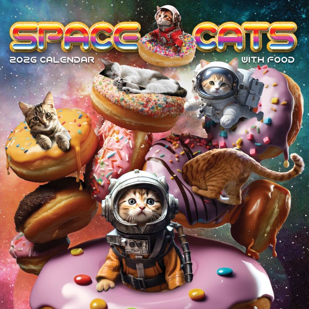 Space Cats 2026 Wall Calendar Main Product Image