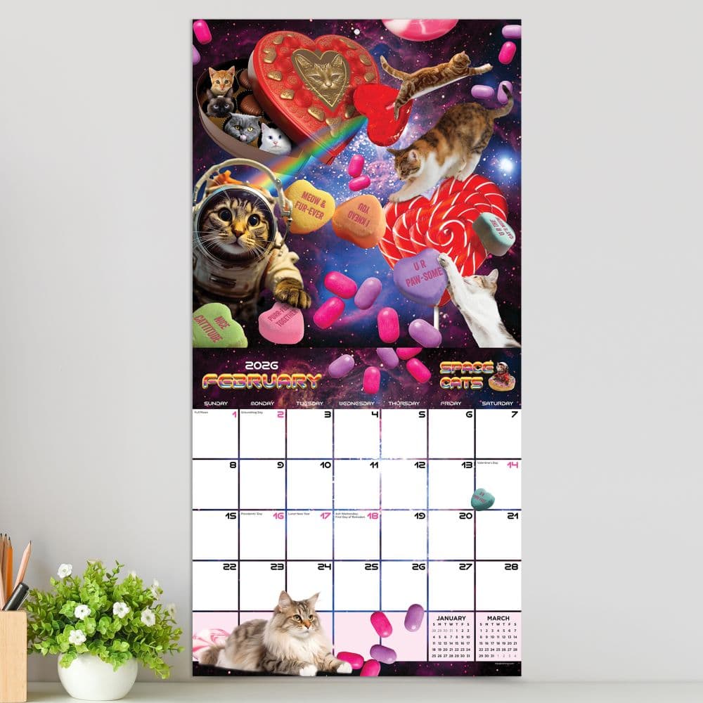 Space Cats 2026 Wall Calendar Third Alternate Image