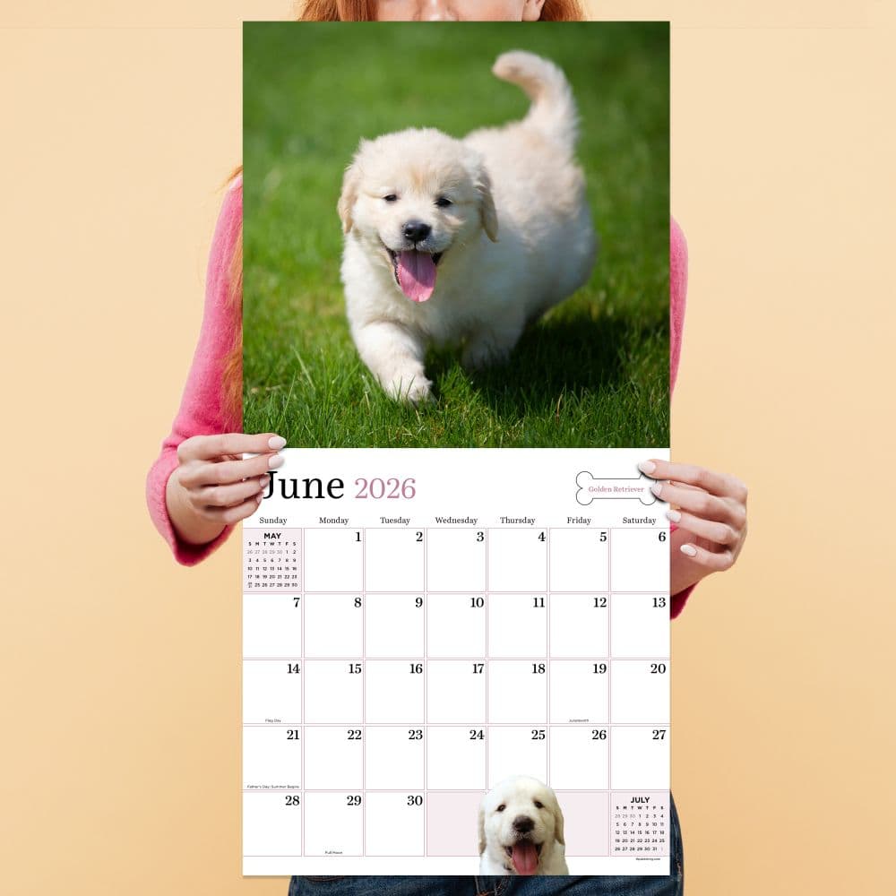 Puppies 2026 Wall Calendar Fourth Alternate Image