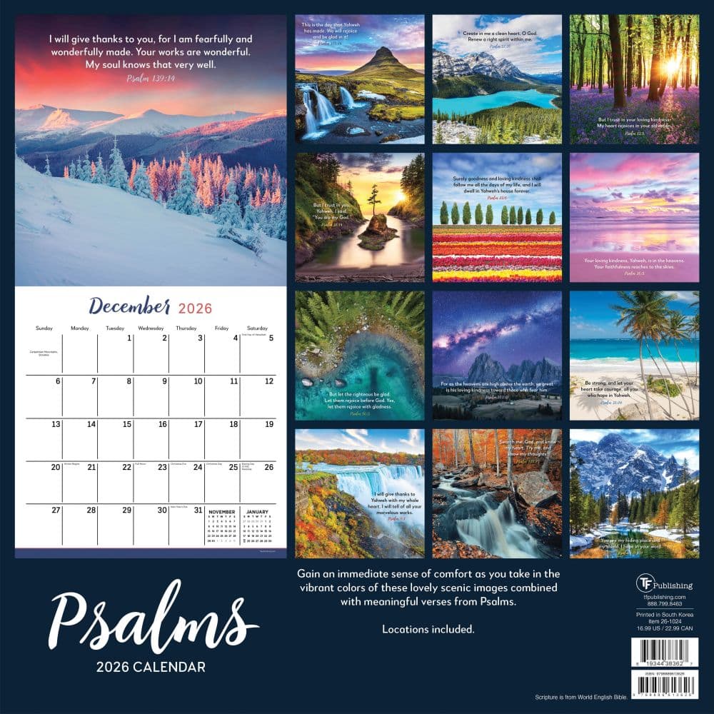 Psalms 2026 Wall Calendar First Alternate Image