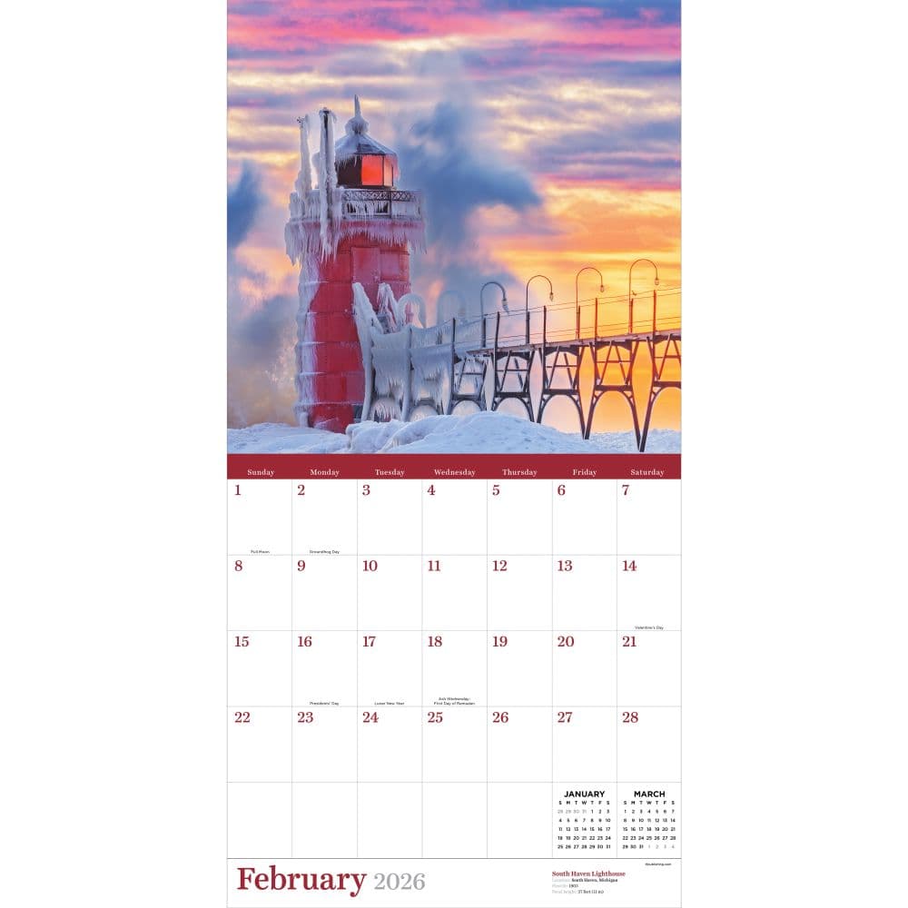 Lighthouses 2026 Wall Calendar Second Alternate Image