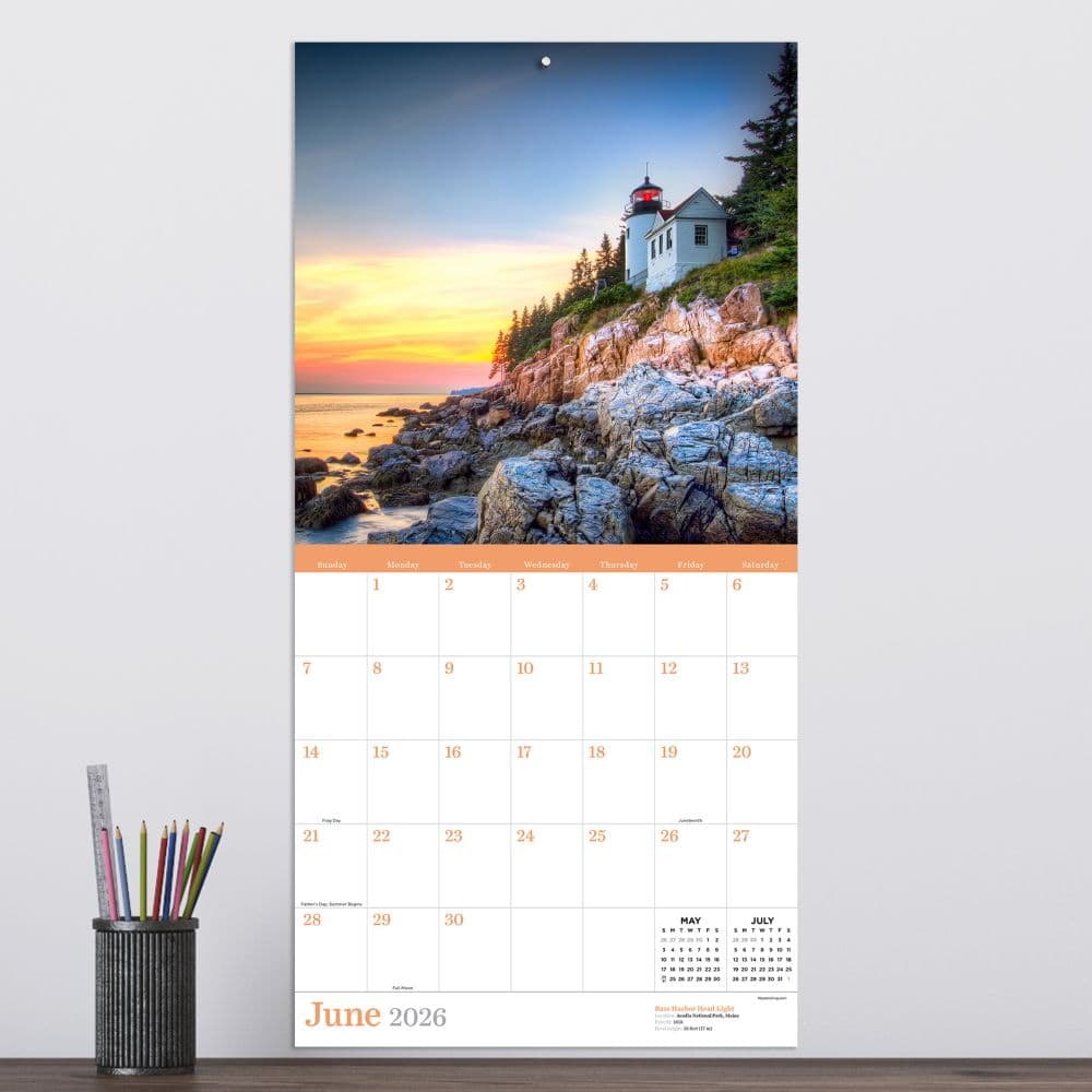 Lighthouses 2026 Wall Calendar Third Alternate Image