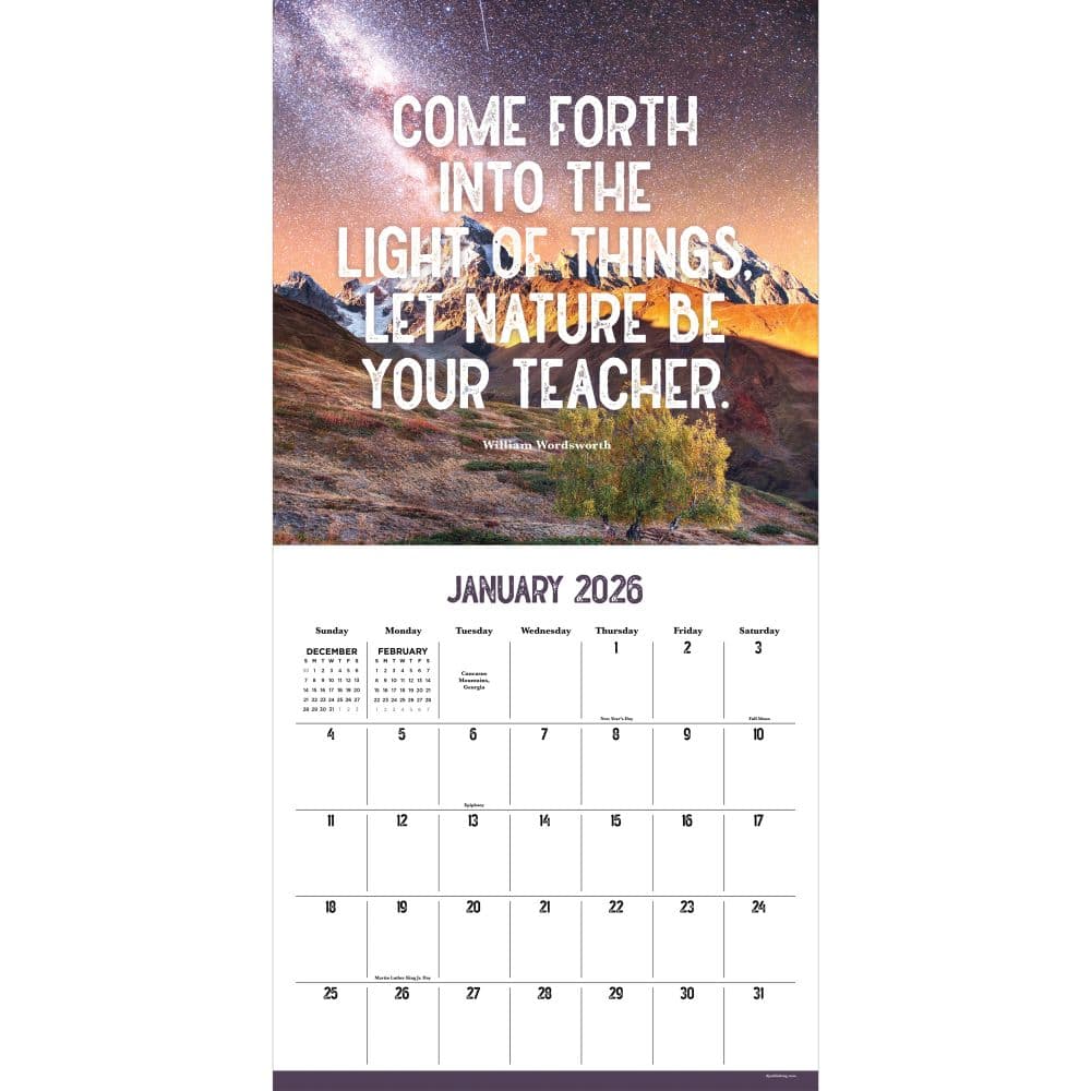 Great Outdoors 2026 Wall Calendar Second Alternate Image