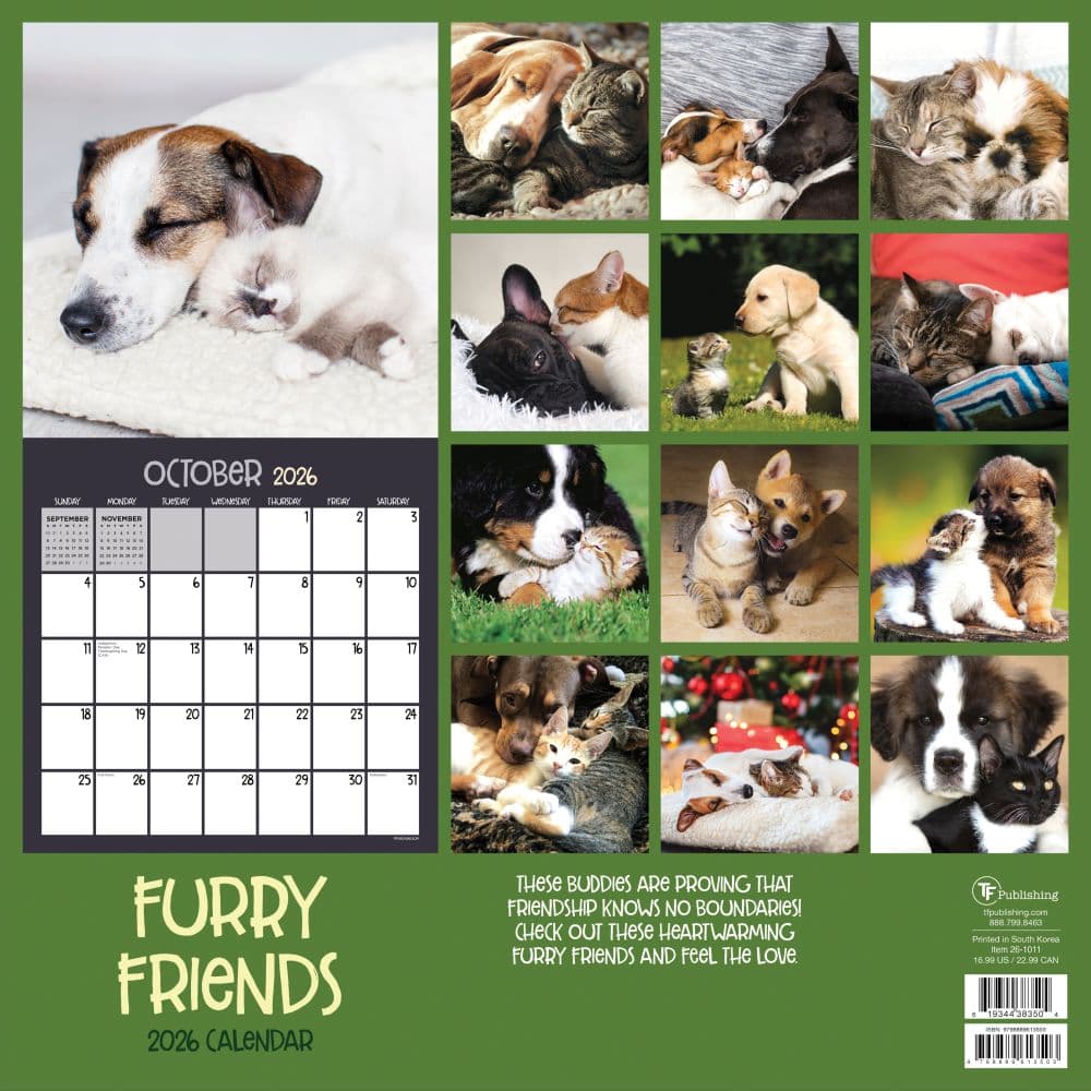 Furry Friends 2026 Wall Calendar First Alternate Image
