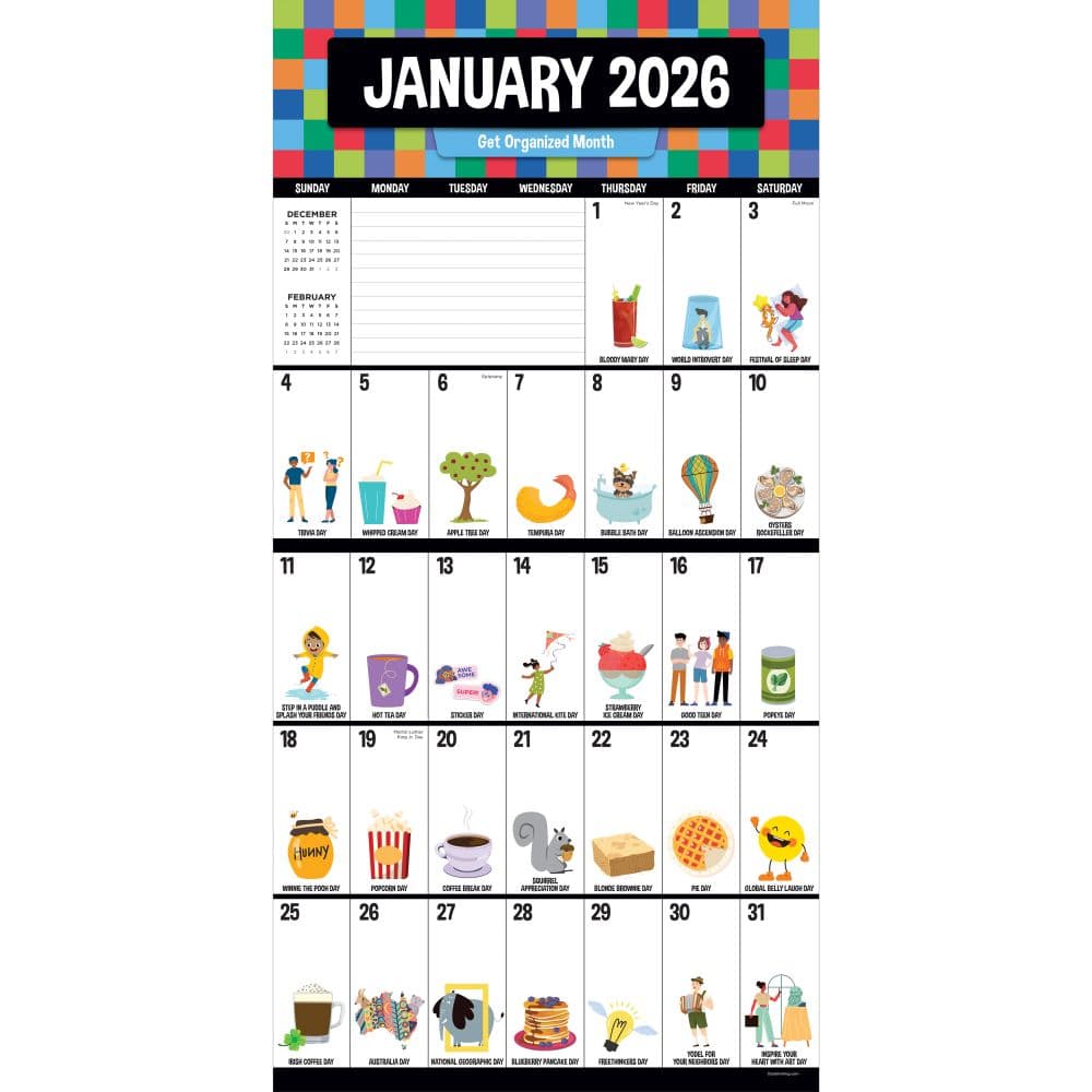 Every Day a Holiday 2026 Wall Calendar Second Alternate Image